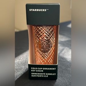 Starbucks Rose Gold Cold Cup Ornament, Keychain Holiday 2023   New